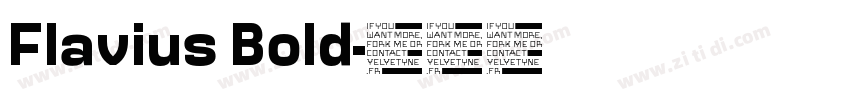 Flavius Bold字体转换